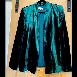Emerald Green Classic Velveteen Blazer
